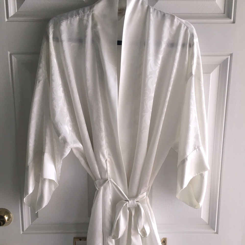Victoria's Secret Ivory Satin Robe